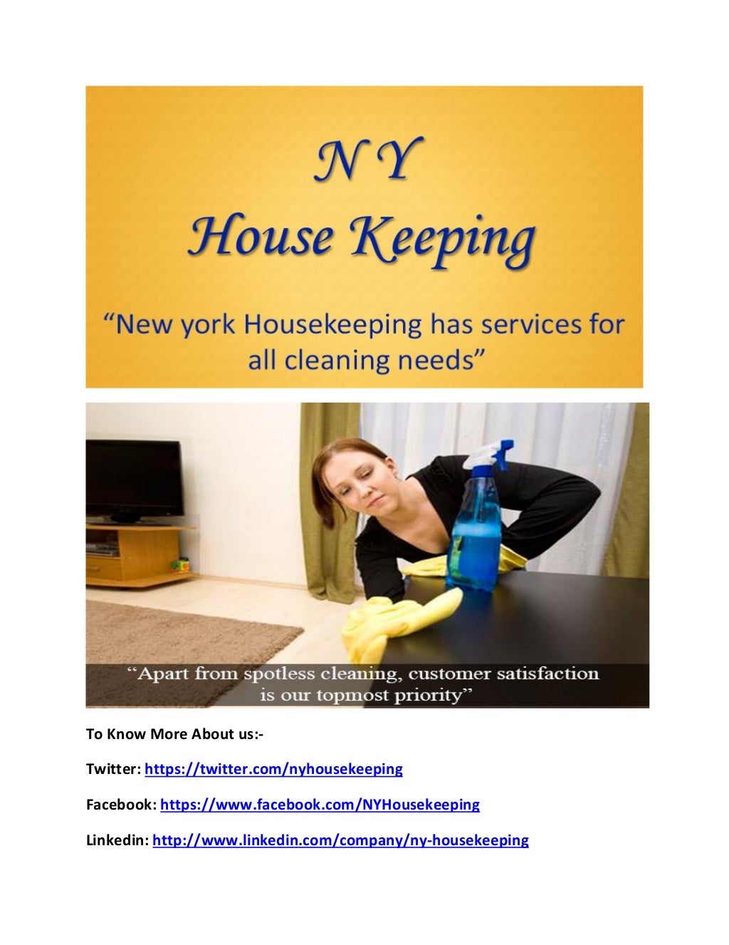 Ny housekeeping in new york