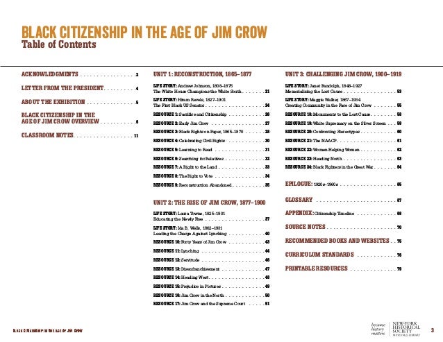 Curriculum: Black Citizenship in the Age of Jim Crow Slide 3
