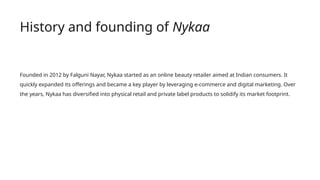 Nykaa Insights overview details ppt mission | PPTX