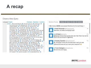 #NYKLondon
A recap
 