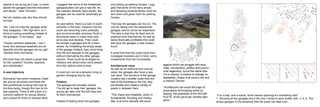 repairs is not as big as it was. In some    I suggest that some of the threatened       and putting up parking houses, I sug-
places the garages become redundant         garageclusters can get a new life. As       gest that some of the many empty
and decay.” -Iwan Thomson                   the russians allready have shown, the       and decaying housing blocks could be
                                            garages can be used for practically an-     torn down and given room for parking
Not all russians see why they should        ything.                                     houses.
be kept:
                                            As said before, there is a lack of youth    That way the garages can live on. The
“No, I will not miss the garages when       activities in the town. However the the     cost for taking over the abandoned
they disappear, I like high-tech, so if     youth are becoming more politically         garages cannot not be too expensive.
there is coming something instead of        and environmentally concious.Youth in       The idea is that they fix them and do
the garages, I´ll be happy”. -Igor          Murmansk seem to need more plac-            practical work themselves. As well as
                                            es to stay and develop. They could          being financially profittable this could
“People call them seashells, I don´t        be handed a garages and fix it them-        also give the garages a new modern
know why because seashells are so           selves. By inhabitting the empty areas      touch.
beautiful and the garages are sp ugly”      of the garage clusters, they could bring
-Woman from murmansk                        new life and strength to the garages,       A small first time fee could come from
                                            without interrupting the other garage       norwegian investors and in time, some
But have they not meant a great deal        owners. There could be arranged ex-         investments from the municipality.
                                                                                                                                                                                                                                                                     2
for the russians? Socially, spacially       hibitions and attract even more people
and individually?                           from the cityfrom time to time.             Architectural value                        against which we struggle with laws,
                                                                                        As well as an historical and cultural      rules, conventions, politics and provivi-
A new trajectory                            It could turn out as a dynamic living or-   value, the garages also have a spa-        onal hegemony, but at the same time
                                            ganism changing day by day.                 cial value. The structure of the garage    it is a chance, a chance to change, to
Murmansk has some museums, theat-                                                       clusters has a smaller scale than the      destablize. Chaos is at once a risk and
                                                                                                                                                                                                                 1                 3               4                 5
ers and an art school and there the         Finance                                     rest of the buildings in the city, they    a chance” Derrida
first youthhouse is being built now at      The garages are privately owned.            are flexible and create a variety of
the time being, though this has its lim-    The old get to keep their garages, the      space in between them.                     “Architecture can avoid the traps of
ited capacity. There is still a lack of a   young can take over the left ones and                                                  prescriptive formmaking whilst re-
common platform for young citizens          fix them themselves.                        “This chaos and instability, which is      leasing the potentials of the INCOM-
                                                                                                                                                                               “It is a map, and a space, which leaves openings for something new”.
and a place for them to develop skills.                                                 fundamental, founding and irreduc-         PLETE, of the yet-to-be” Andrew Ben-
                                                                                                                                                                               1. Showing all the garages and 2.the one I chose to work further with. 3.,4.,5. The
                                            Instead of tearing down the garages         ible, is at once naturally the worst       jamin
                                                                                                                                                                               empty garages in the periphery that the youth can take over.
 