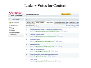 Links = Votes for Content 