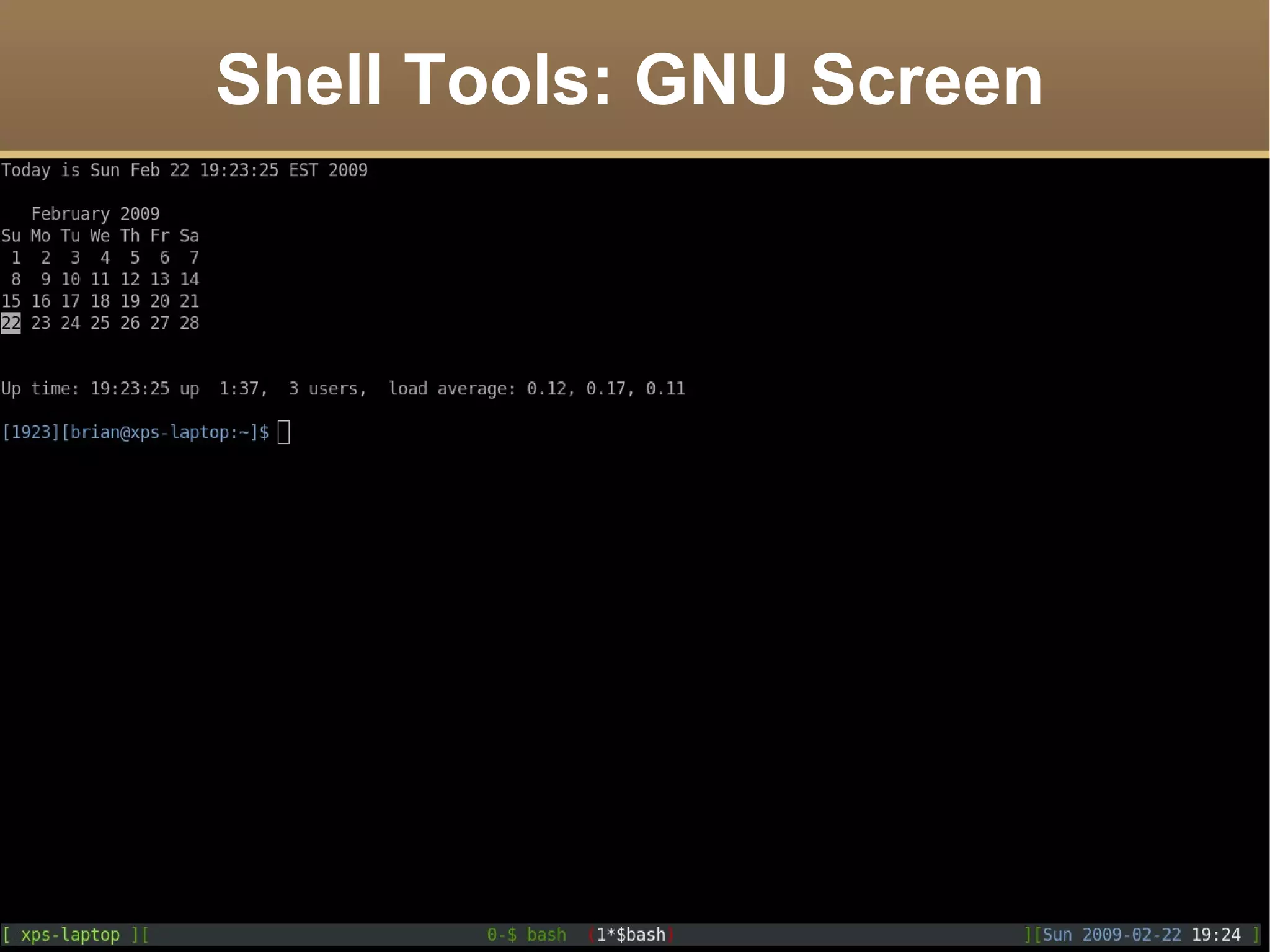 Shell Tools: GNU Screen 