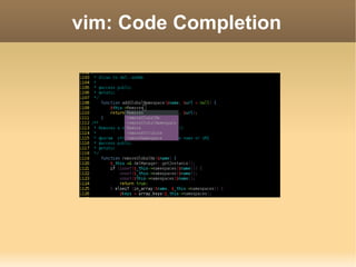 vim: Code Completion 