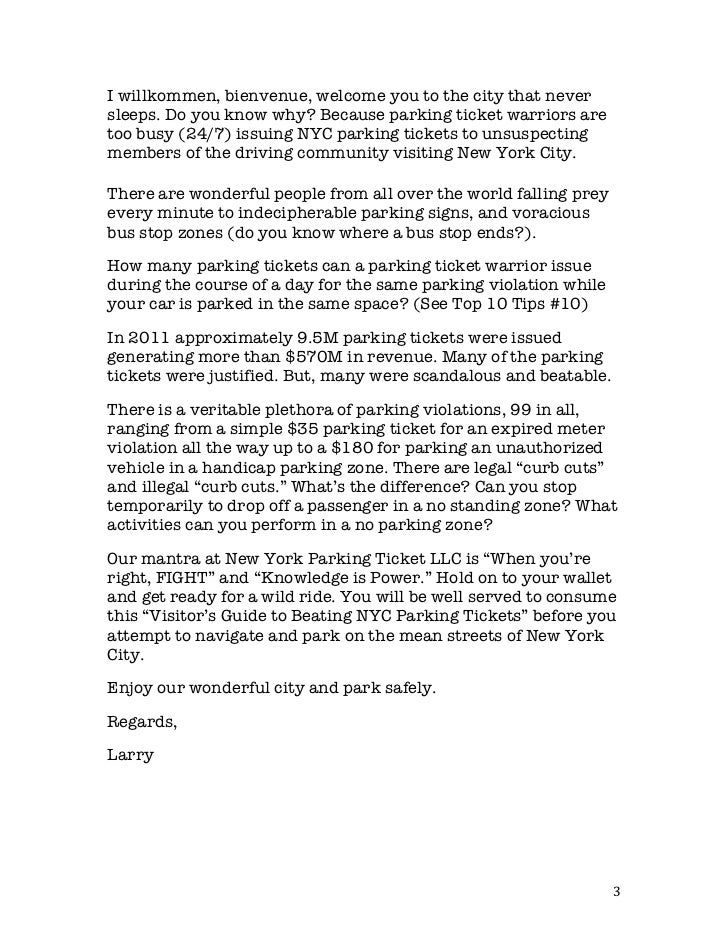 Visitors guide to beating NYC parking tickets