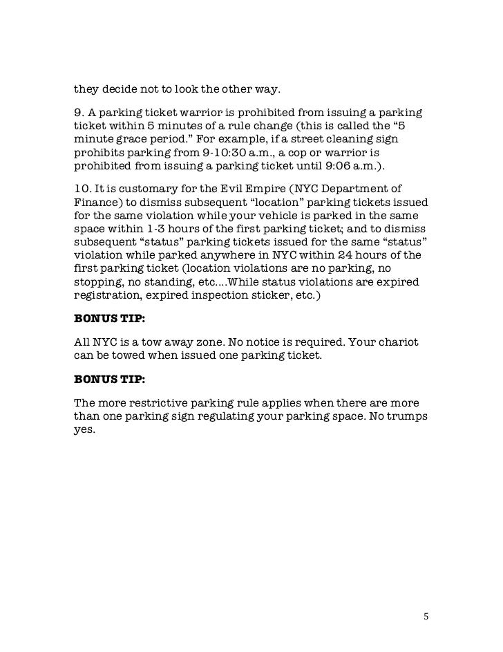 Visitors guide to beating NYC parking tickets