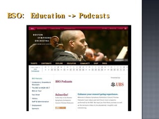 BSO:  Education -> Podcasts 