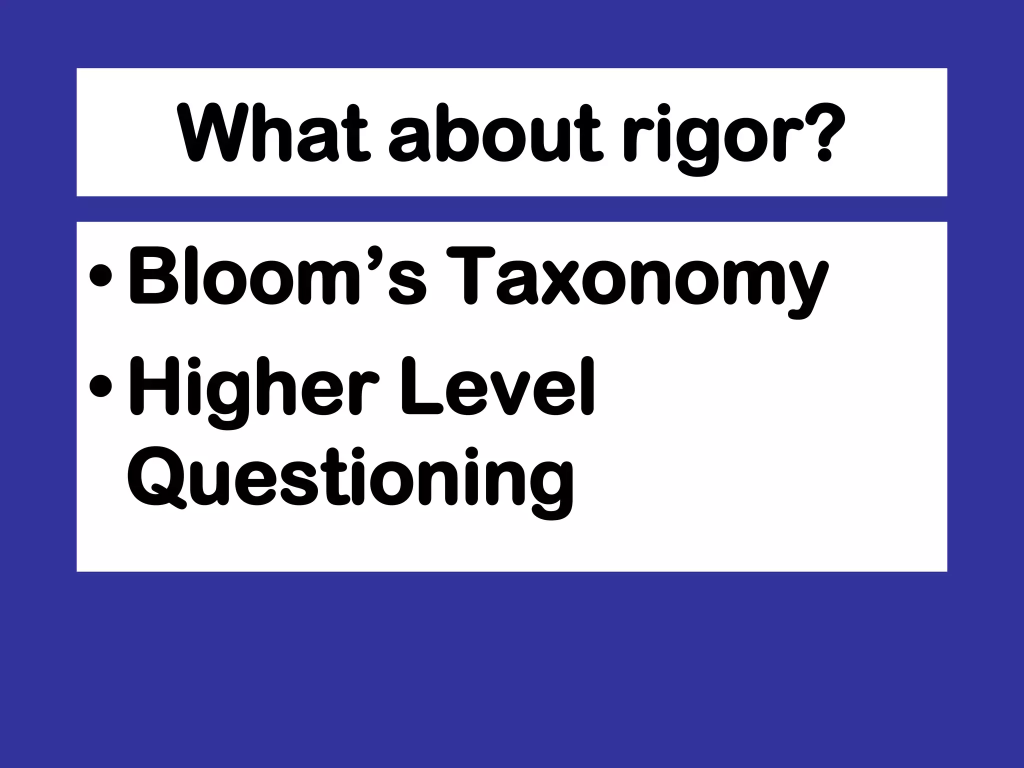 Bloom’s TaxonomyHigherEvaluationSynthesisAnalysisApplicationComprehensionKnowledgeLower