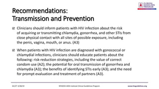 NYSDOH AI Management of Gonorrhea and Chlamydia in Patients with HIV | PPT