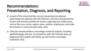NYSDOH AI Management of Syphilis in Patients with HIV | PPTX