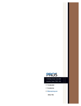NYSE:PRO 2008 Annual Report