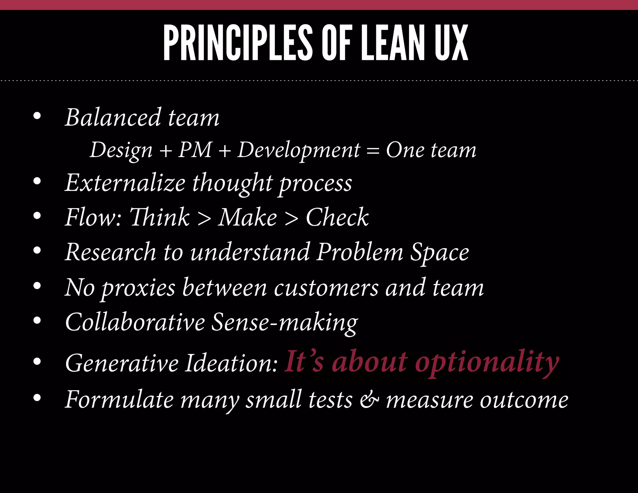 LEAN UX CYCLE

 