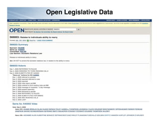 Open Legislative Data
 
