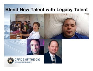 Blend New Talent with Legacy Talent




       http://flickr.com/photos/rocketqueen/1573565705/
 