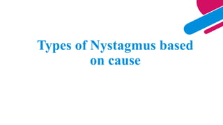 Types of Nystagmus based
on cause
 