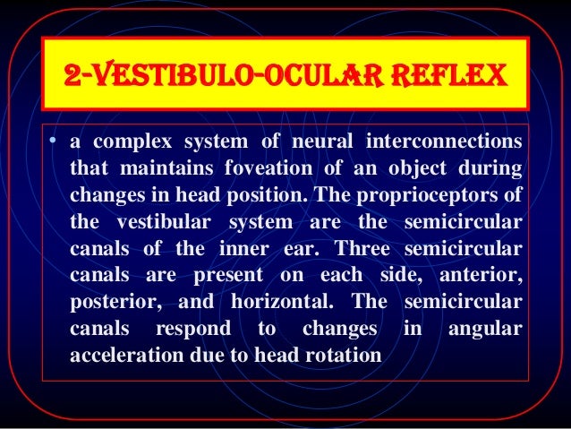 Vestibulo ocular reflex in major depression