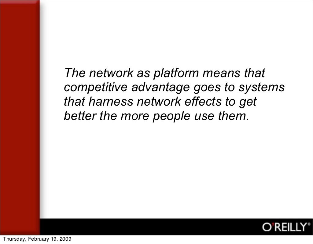 The network as platform means