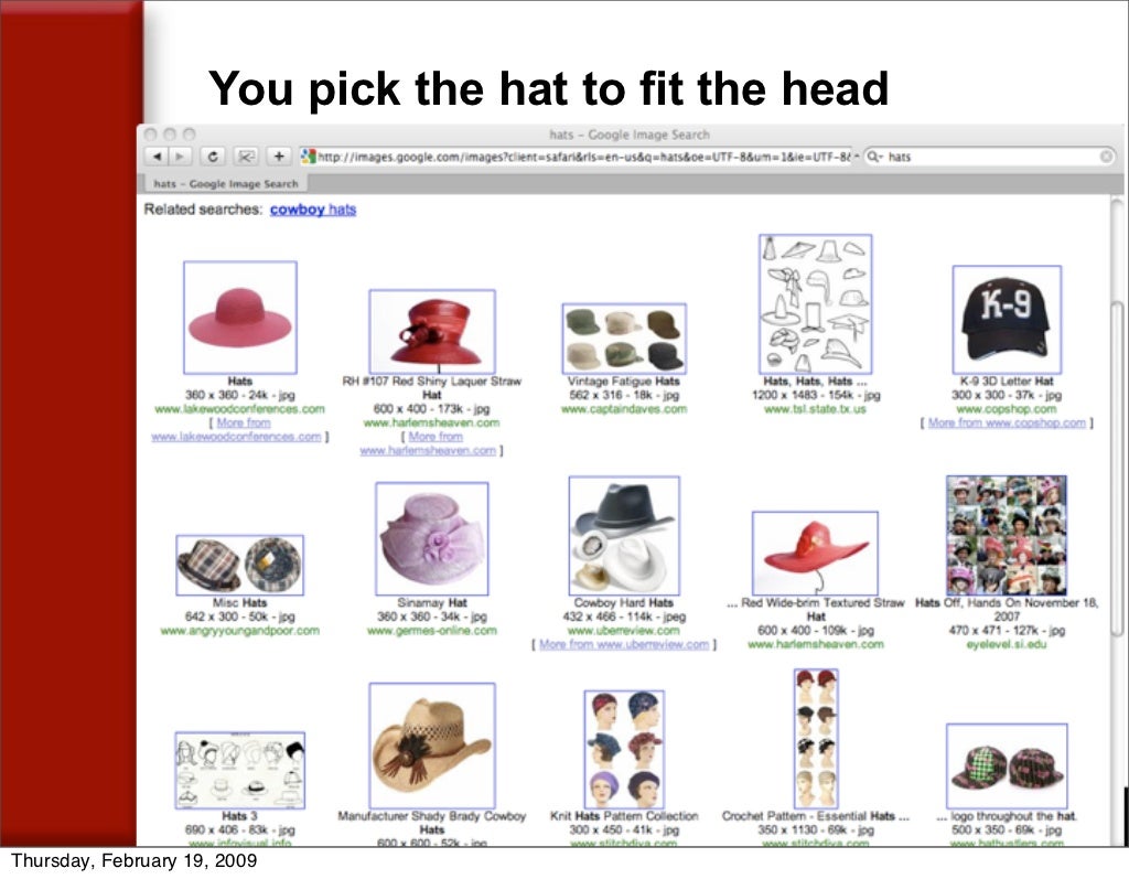 You pick the hat to
