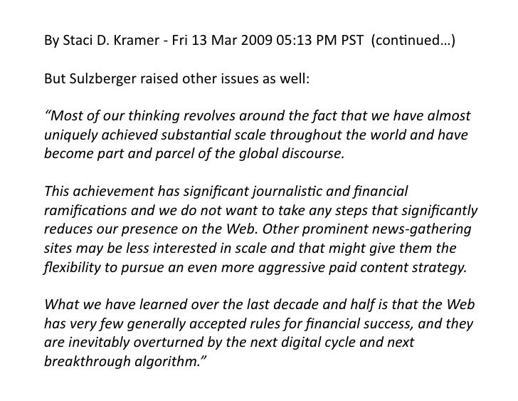 the new york times paywall case analysis The new york times's online pay model, which takes effect on march 28, but after they commissioned a study to examine how timesselect was articles as needed — in the case of a big breaking news event, for example. the new york times paywall case analysis The new york times's online pay model, which takes effect on march 28, but after they commissioned a study to examine how timesselect was articles as needed — in the case of a big breaking news event, for example.