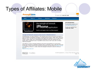 Types of Affiliates: Mobile 