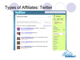 Types of Affiliates: Twitter 