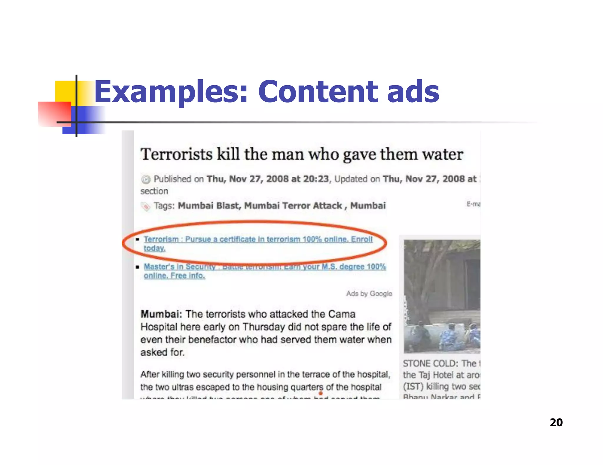 Examples: Content ads
20
 