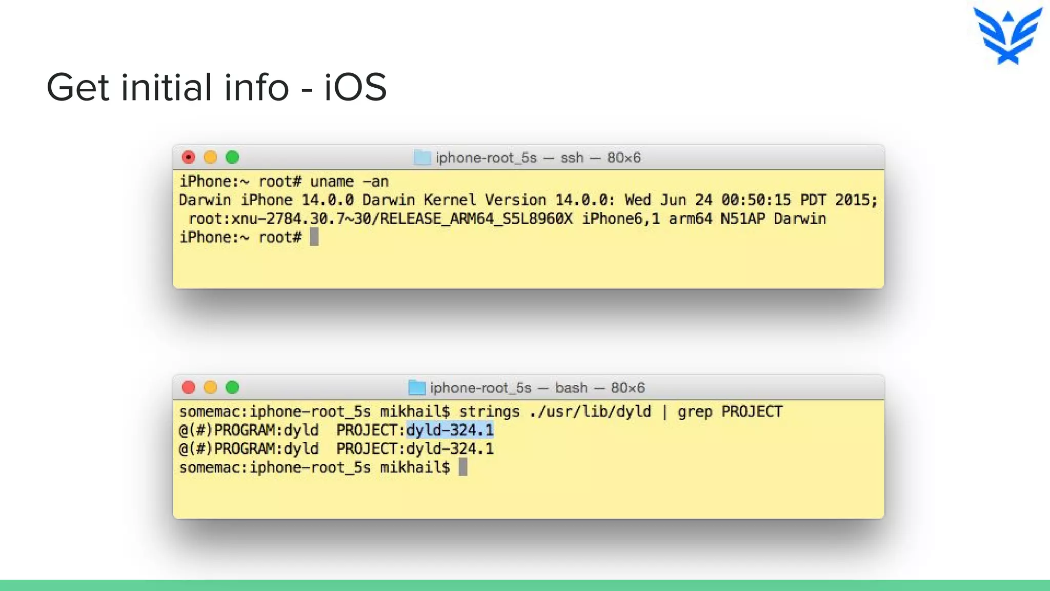 Get initial info - iOS
 