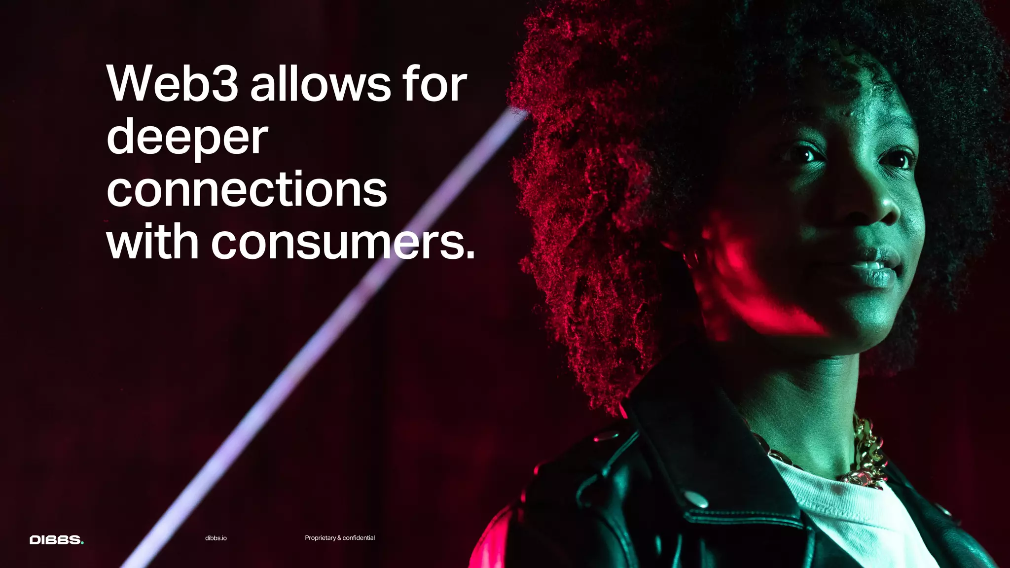 Web3 allows for
deeper
connections
with consumers.
dibbs.io Proprietary & confidential
 