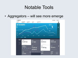 Notable Tools
• Aggregators – will see more emerge
 