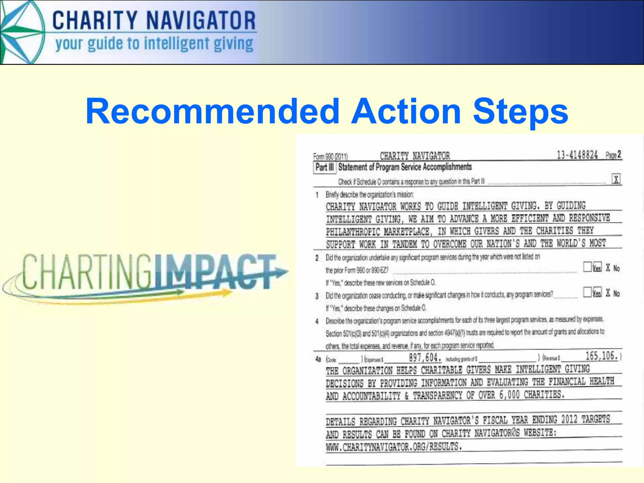 Recommended Action Steps
 