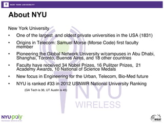 Nyu wireless presentation | PDF