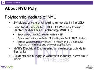 Nyu wireless presentation | PDF