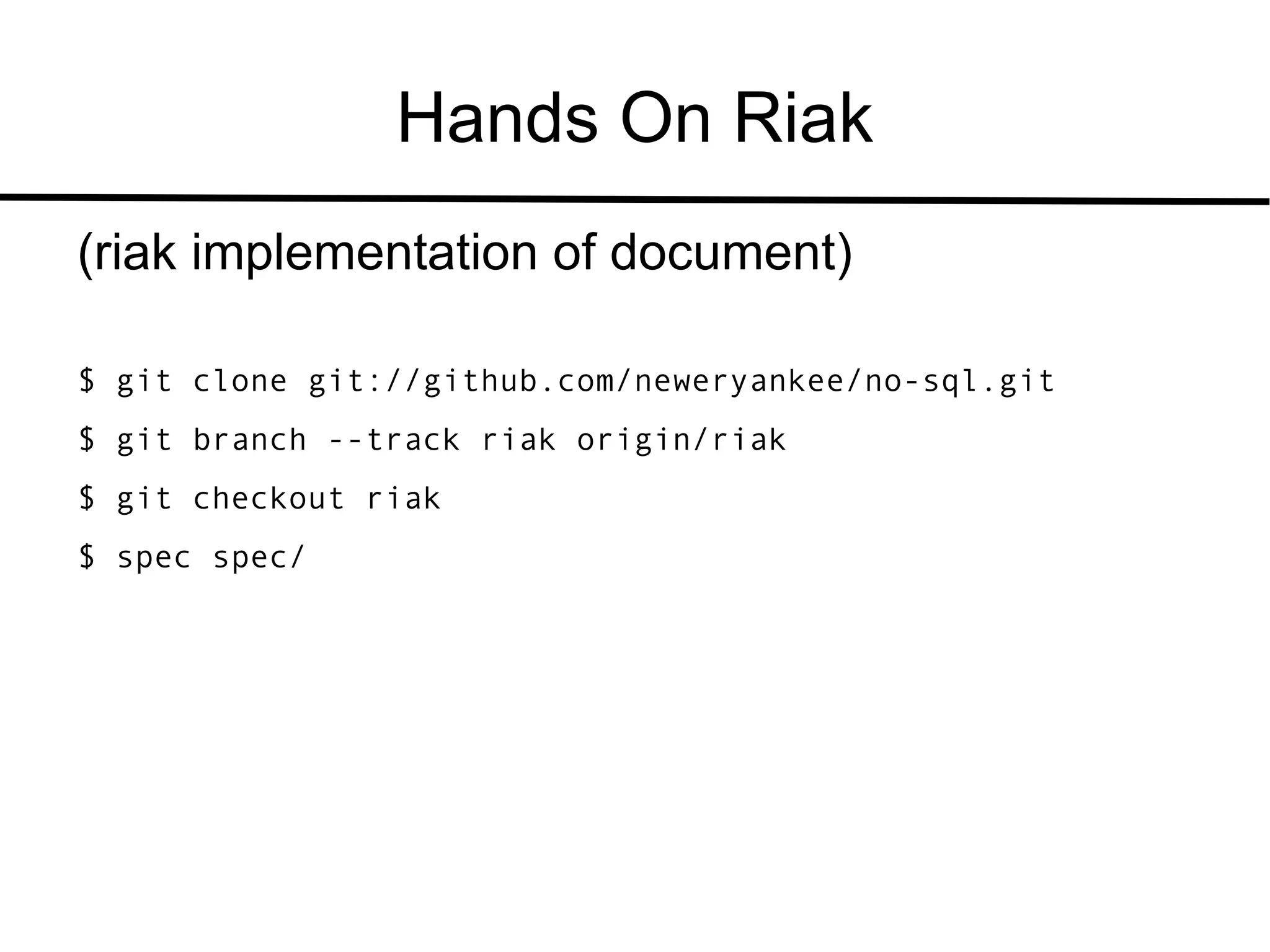 Introduction to Riak Basho's Product 