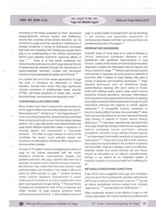 ROLE OF YOGA IN NON-COMMUNICABLE DISEASES: A BRIEF REVIEW. | PDF