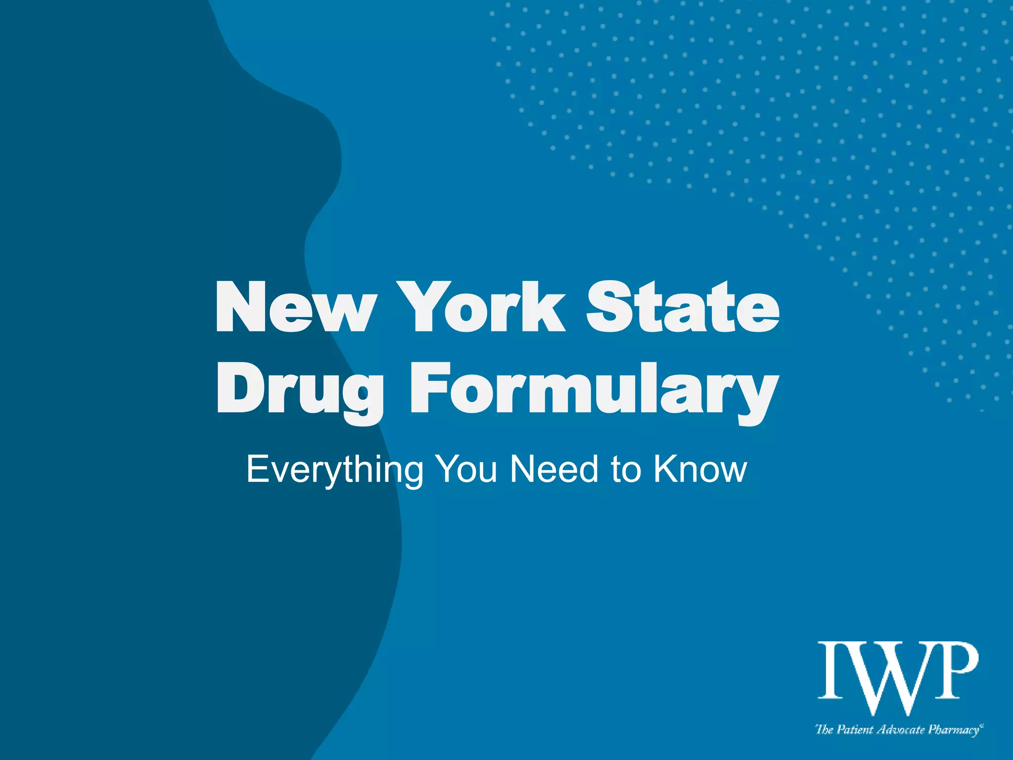 New York Workers' Compensation Drug Formulary PPT