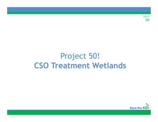 2/6/12
                           30




      Project 50!
      P j
CSO Treatment Wetlands
 
