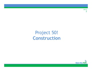2/6/12
                   7




 Project 50!
 P j
Construction
 