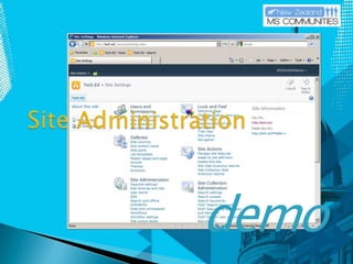 demoSite Administration