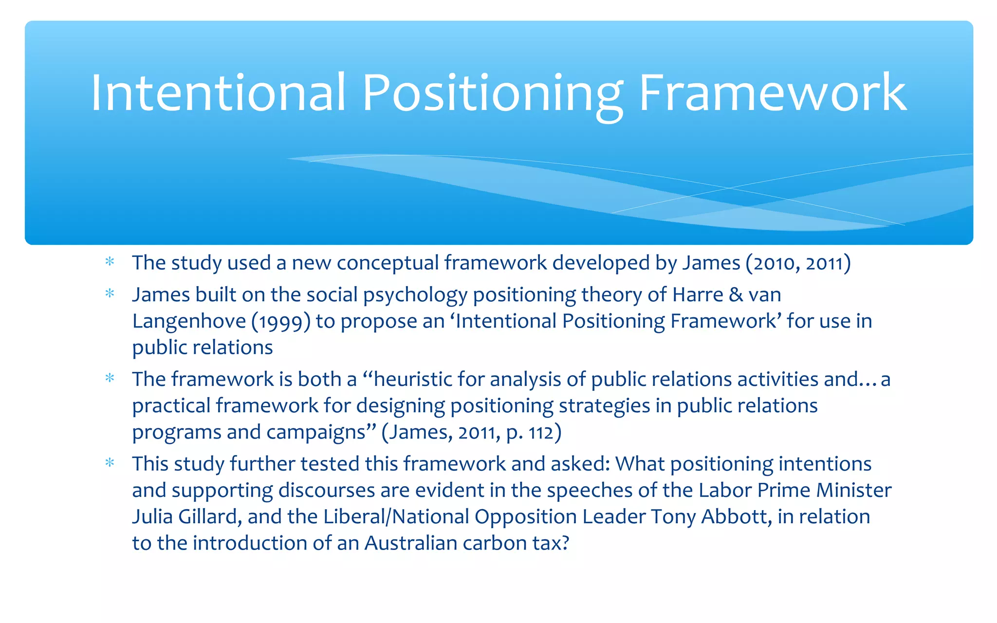 Positioning a price on carbon: testing a model of positioning discourse ...