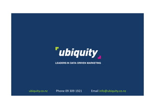 ubiquity.co.nz Phone 09 309 1921 Email info@ubiquity.co.nz
 