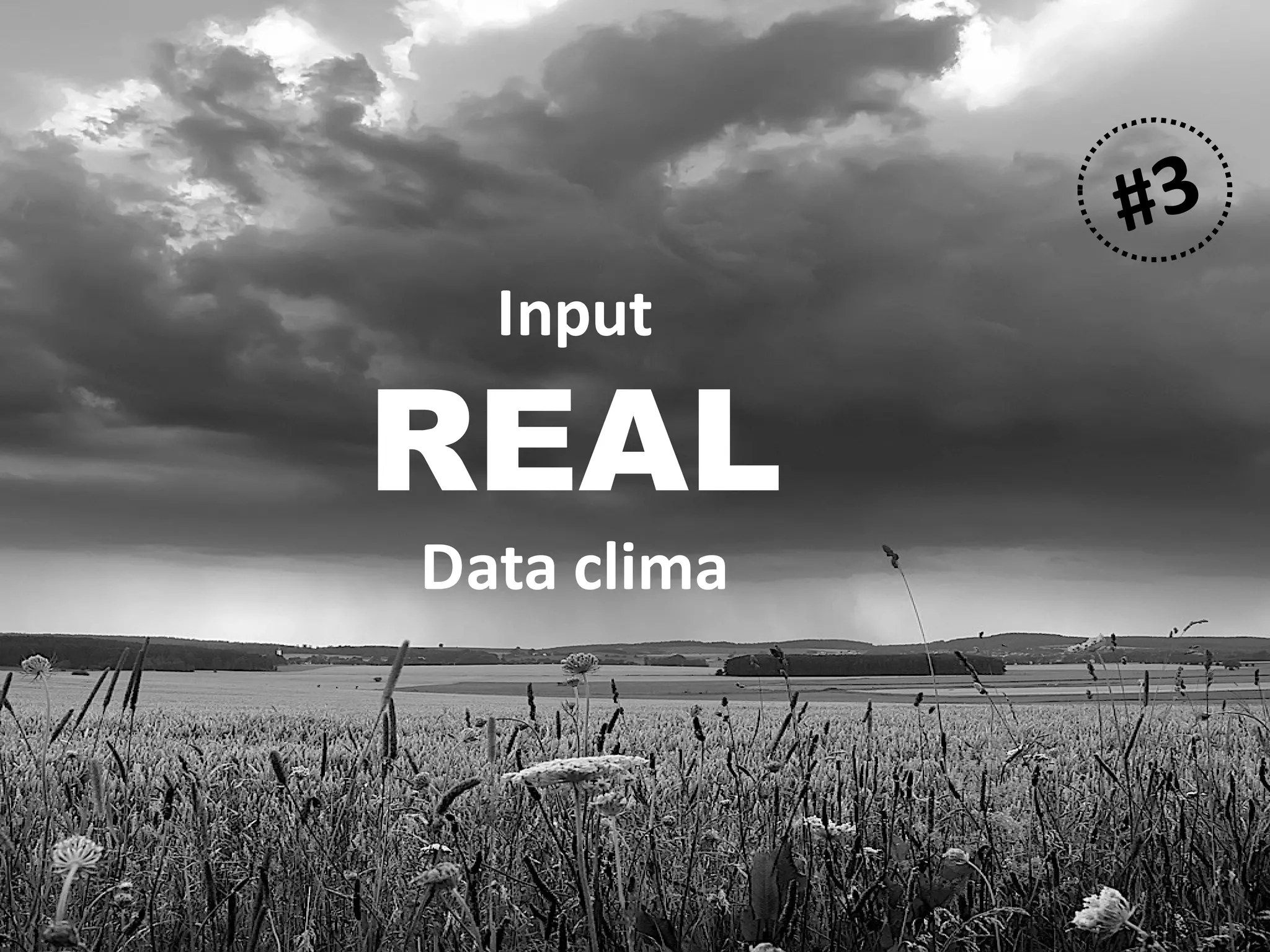 Input
REAL
Data clima
#3