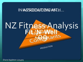 IN INTRODUCINGWITH…
                   ASSOCIATION AN…


  NZ Fitness Analysis
       Fit ‘N’ Well
            ‘09          Australia




Shane Appleton 1274505
 