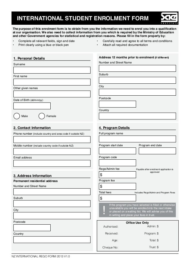 foreign new student how in a zealand to exchange be International New application SAE for form Zealand.