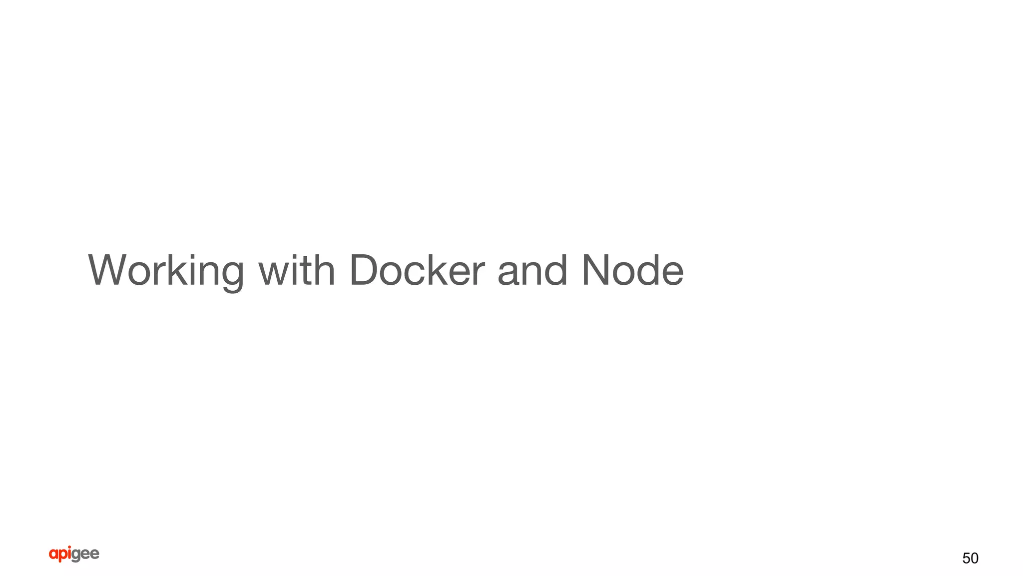 Working with Docker and Node
50
 