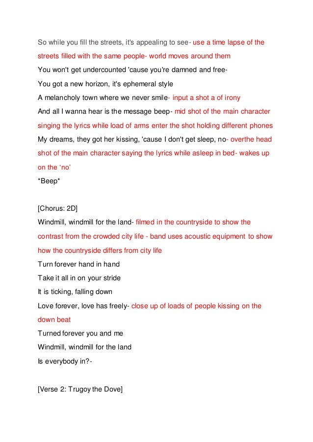 Feel Good Inc Lyric Analysis Feel Good Inc Lyric Analysis