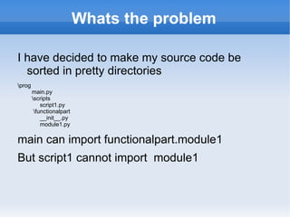 Whats the problem I have decided to make my source code be sorted in pretty directories