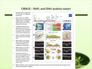 CIRRUS – RNFL and ONH analysis report
 