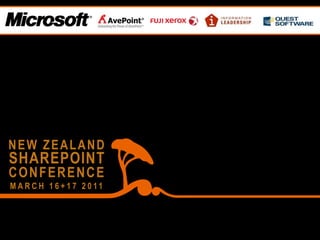 NEW ZEALAND SHAREPOINT CONFERENCE MARCH 16+17 2011 