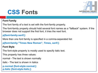 CSS_Day_Two (W3schools) | PPT image.