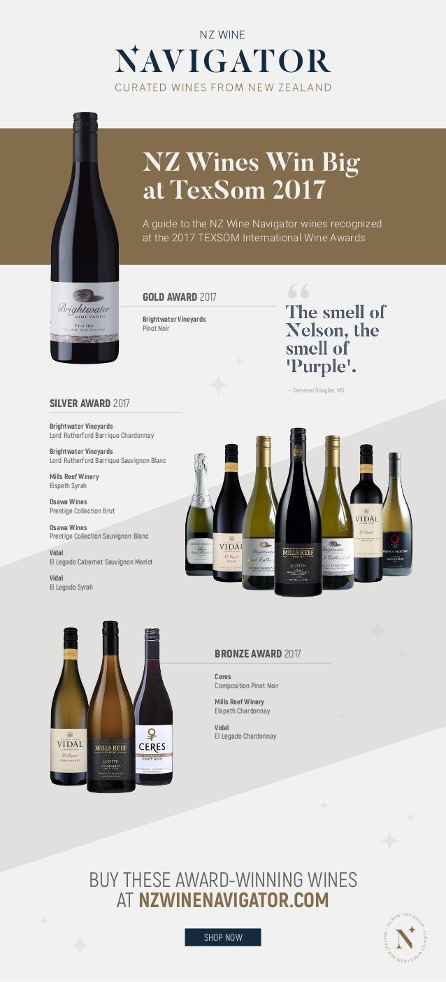 INFOGRAPHIC New Zealand TEXSOM Award Winning Wines